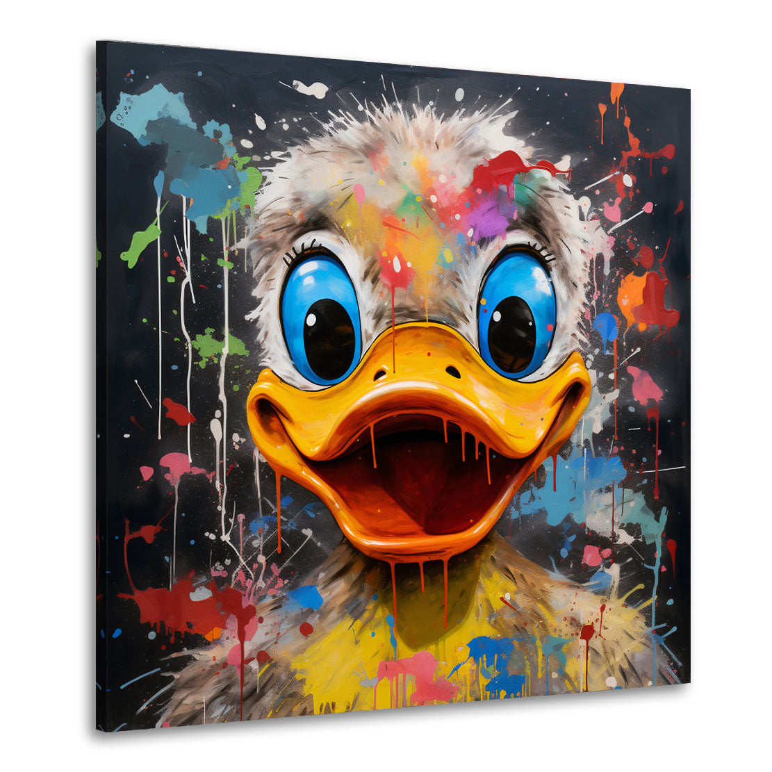 Wandbild Pop Art Duck Ente Comic