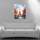 Wandbild Pop Art Eiffelturm Paris Abstract Blue Sky