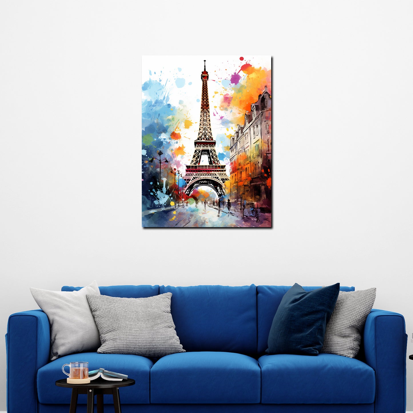 Wandbild Pop Art Eiffelturm Paris Abstract Splash