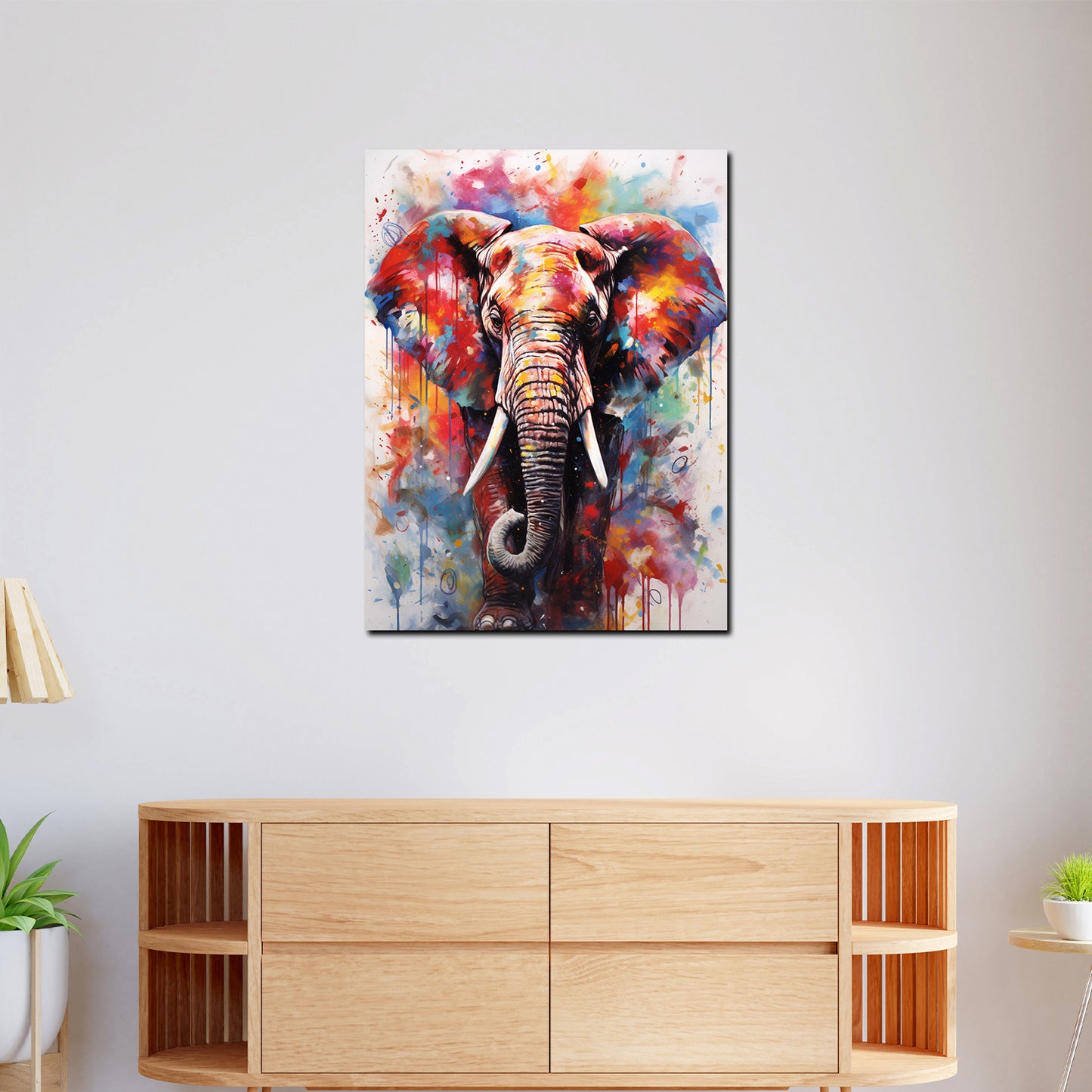 Wandbild Pop Art Elefant Abstract Colour