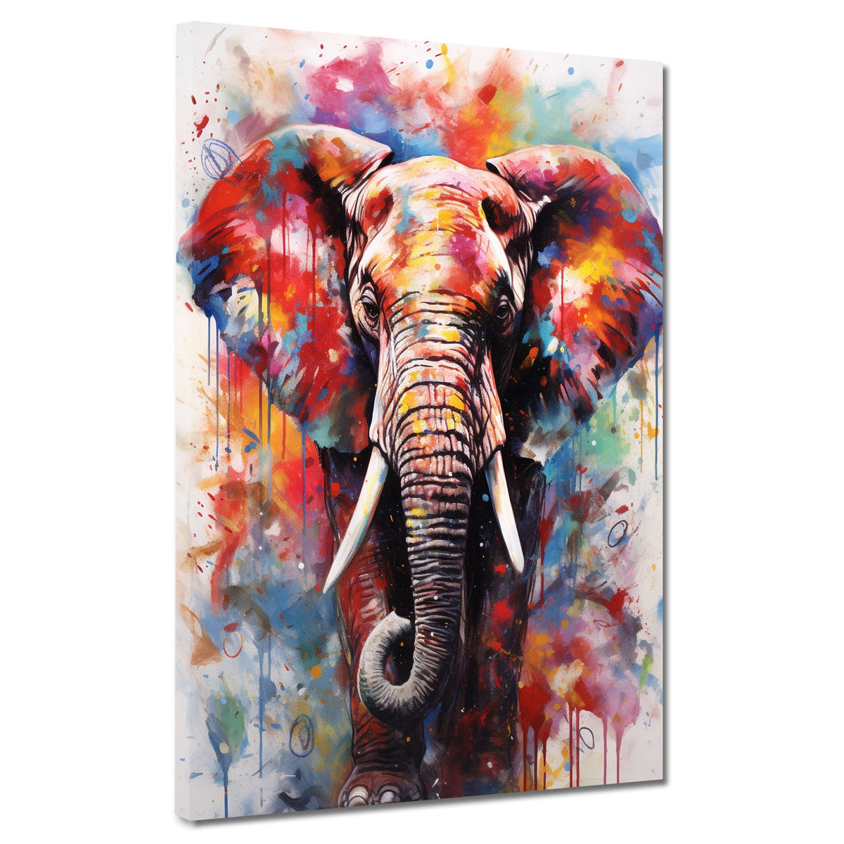 Pop Art Elefant Abstract Colour – Wandbild