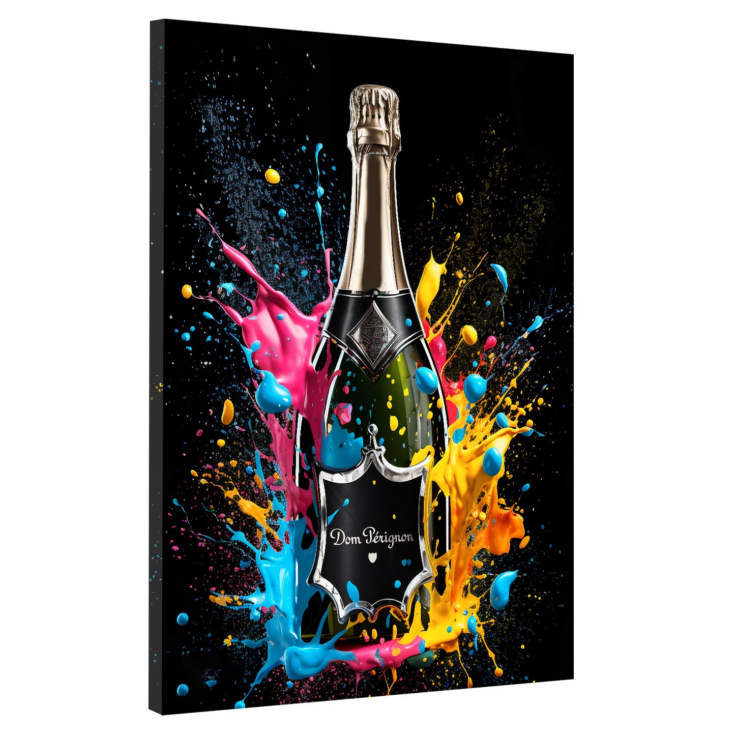 Wandbild Pop Art Flasche Champagner