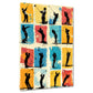 Wandbild Pop Art Golfspieler bunt modern dynamisch