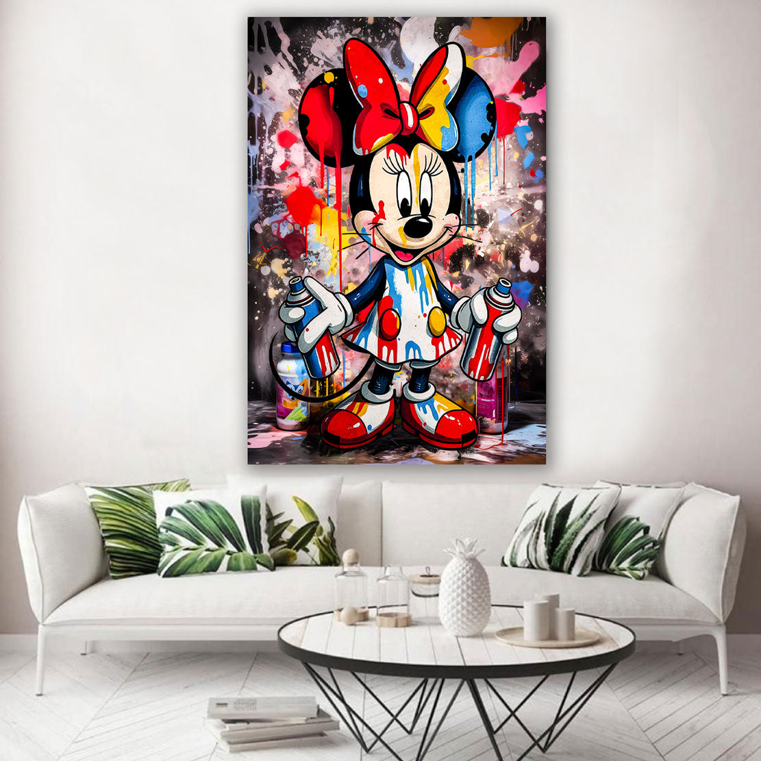 Wandbild Pop Art Graffiti Beautiful Minnie Style