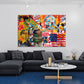 Wandbild Pop Art Graffiti Comic Helden USA Style