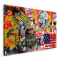 Wandbild Pop Art Graffiti Comic Helden USA Style