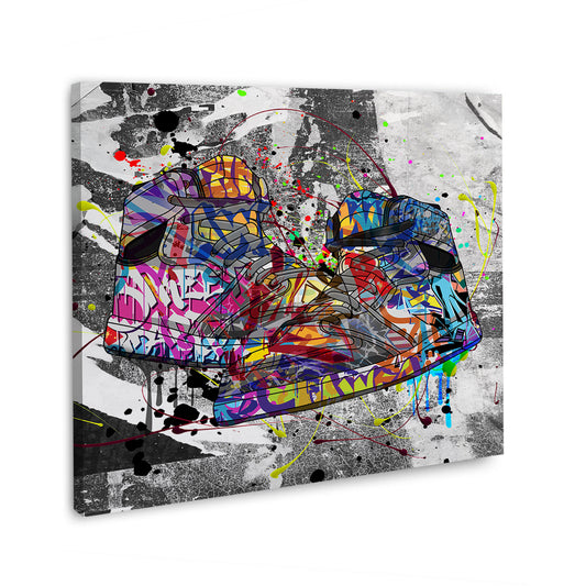 Wandbild Pop Art Graffiti Sneaker Basketball Art