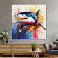 Wandbild Pop Art Hai farbenfroh kraftvoll modern