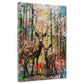 Wandbild Pop Art Hirsch Reh Wald modern bunt
