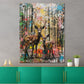 Wandbild Pop Art Hirsch Reh Wald modern bunt