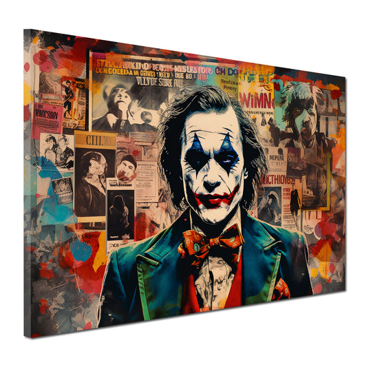 Wandbild Pop Art Joker Newspaper Style