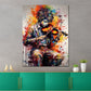 Wandbild Pop Art Junge mit Violine Musik Splash