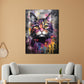 Wandbild Pop Art Katze Splash