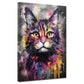 Wandbild Pop Art Katze Splash