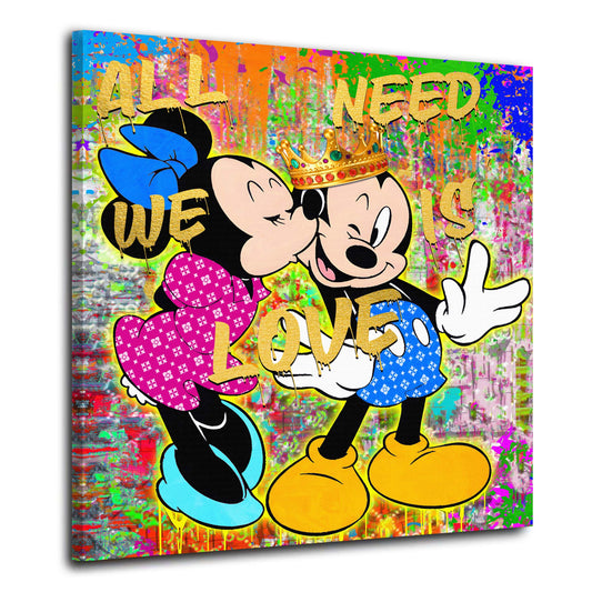 Wandbild Pop Art King Mickey Comic