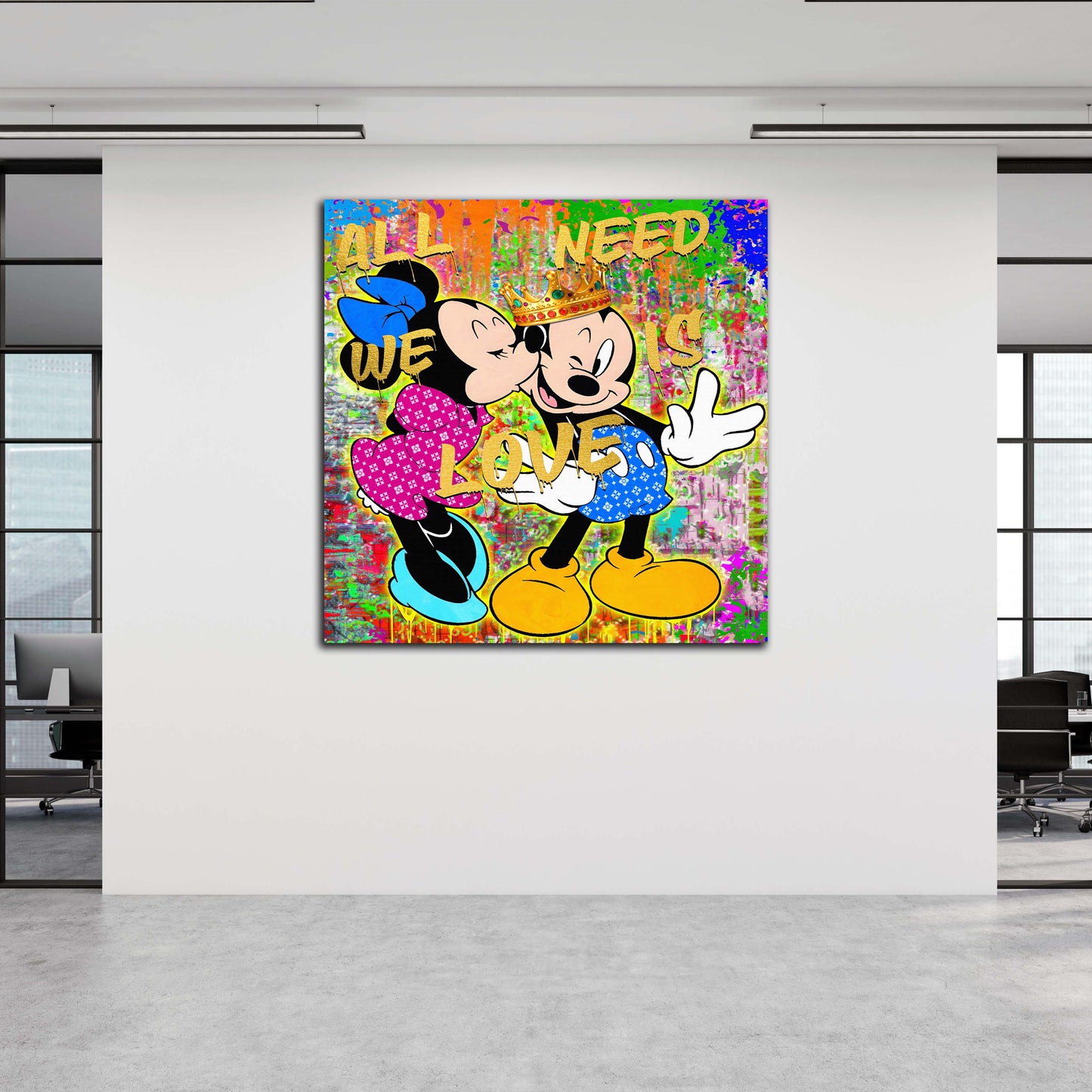 Wandbild Pop Art King Mickey Comic