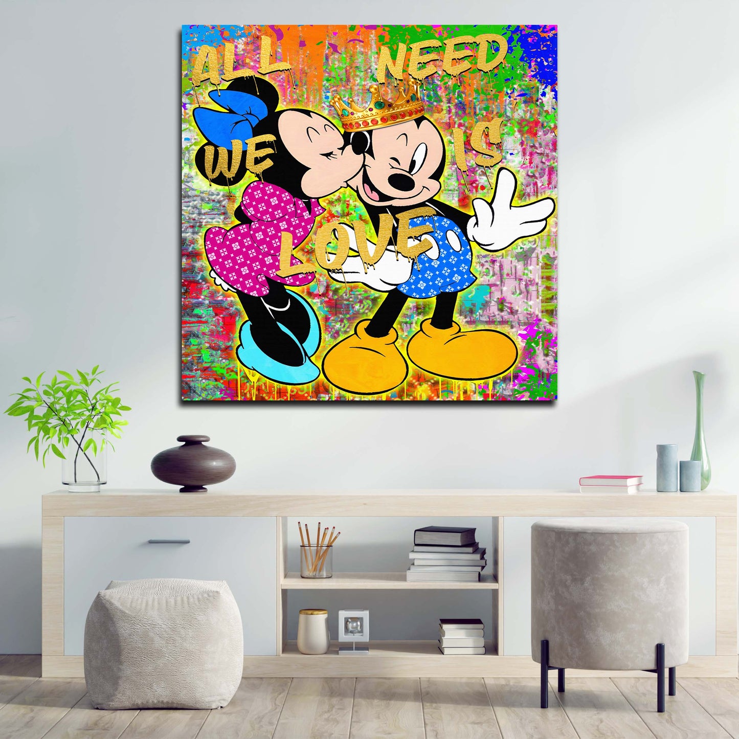 Wandbild Pop Art King Mickey Comic