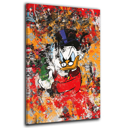 Wandbild Pop Art Kunst abstrakt Duck, Comic