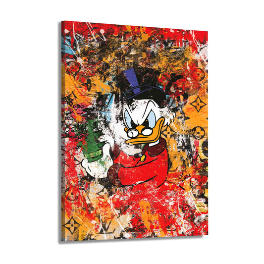 Dagobert Pop Art Kunst abstrakt Comic Wandbild