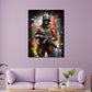 Wandbild Pop Art Mann mit Gewähr Colour Splash