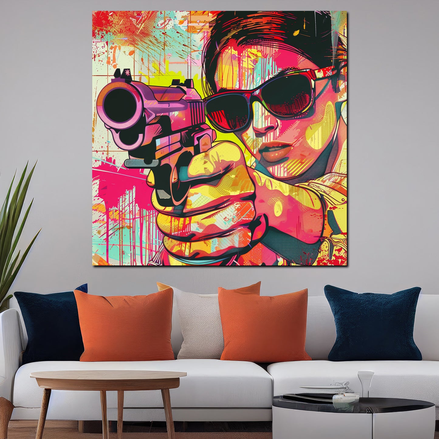 Wandbild Pop Art One Shot Retro Girl