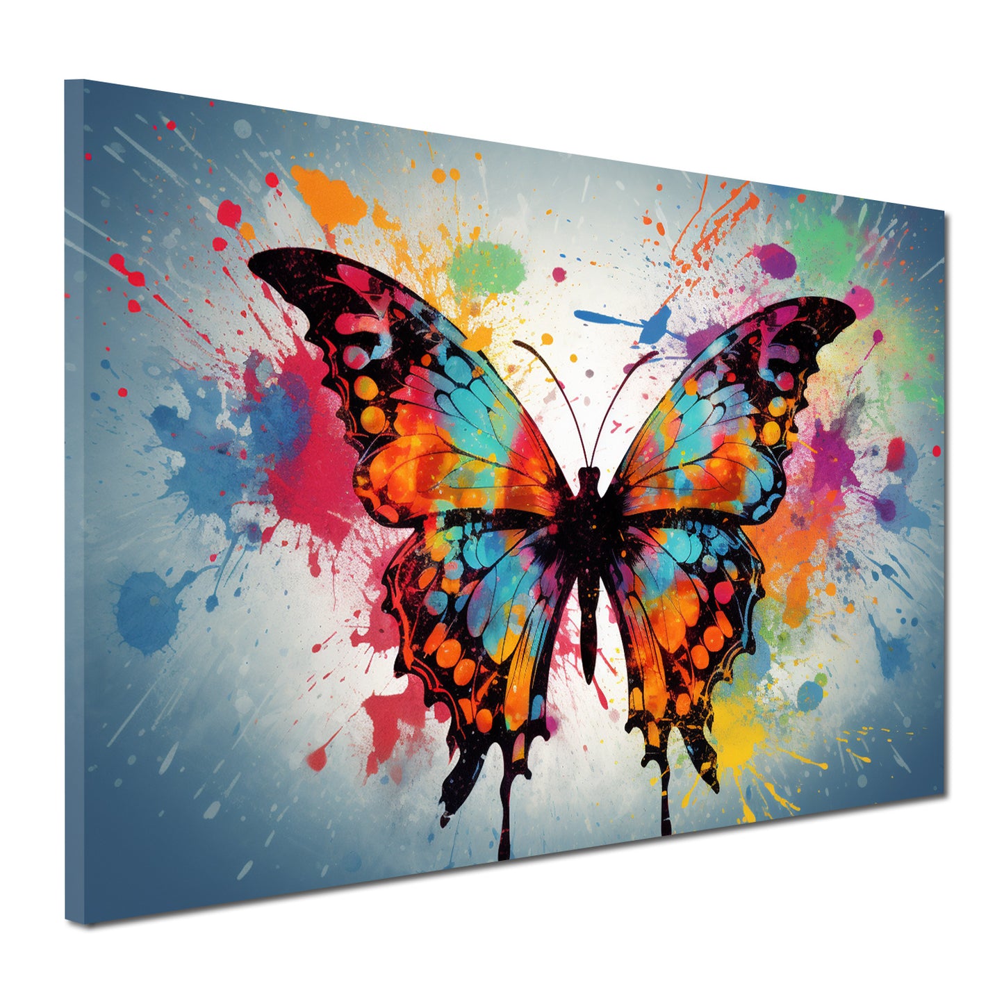 Wandbild Pop Art Schmetterling Colour Splash