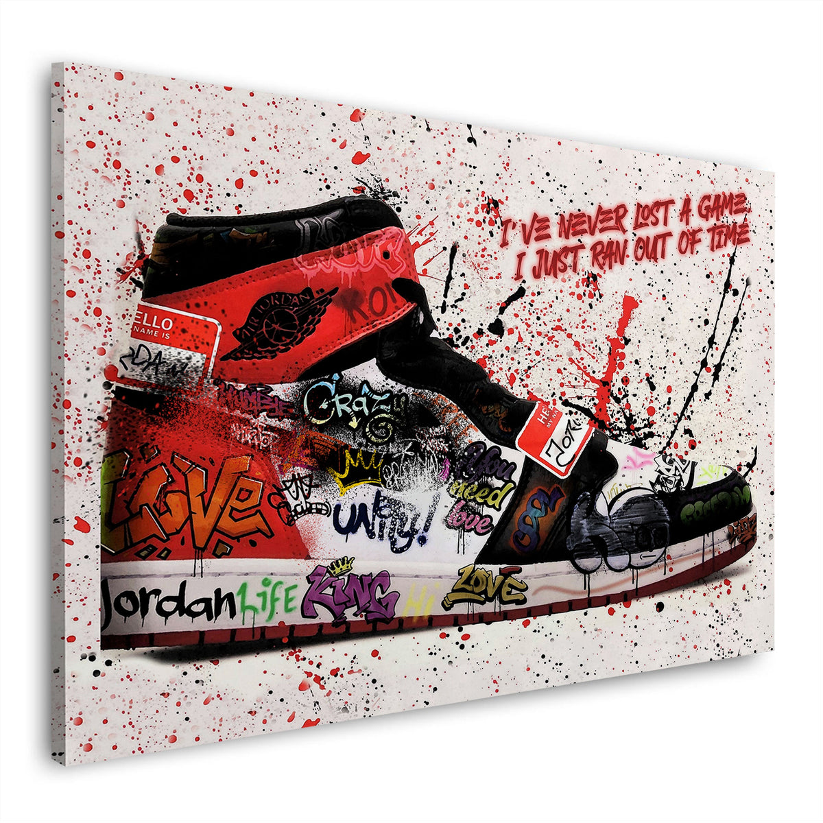 Sneaker & Basketball Graffiti – Wandbild
