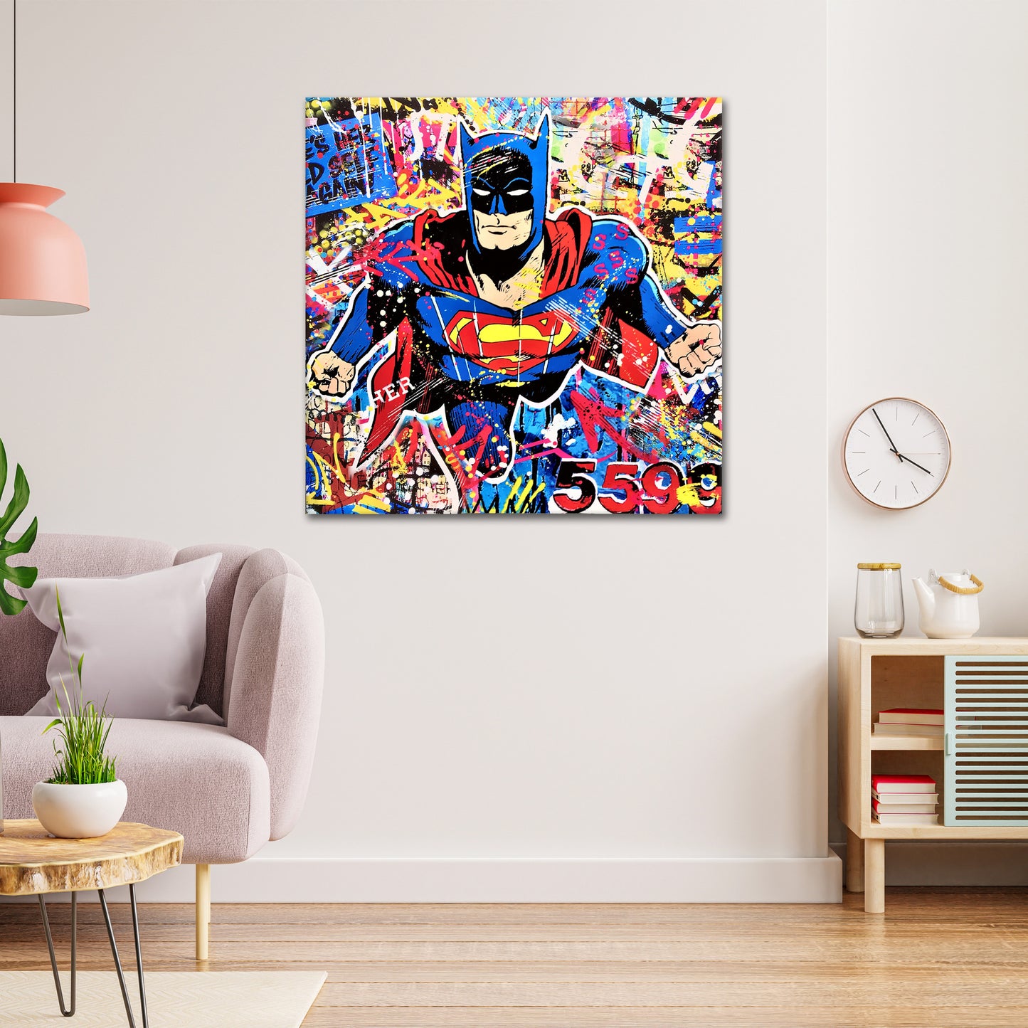 Wandbild Pop Art Super Hero