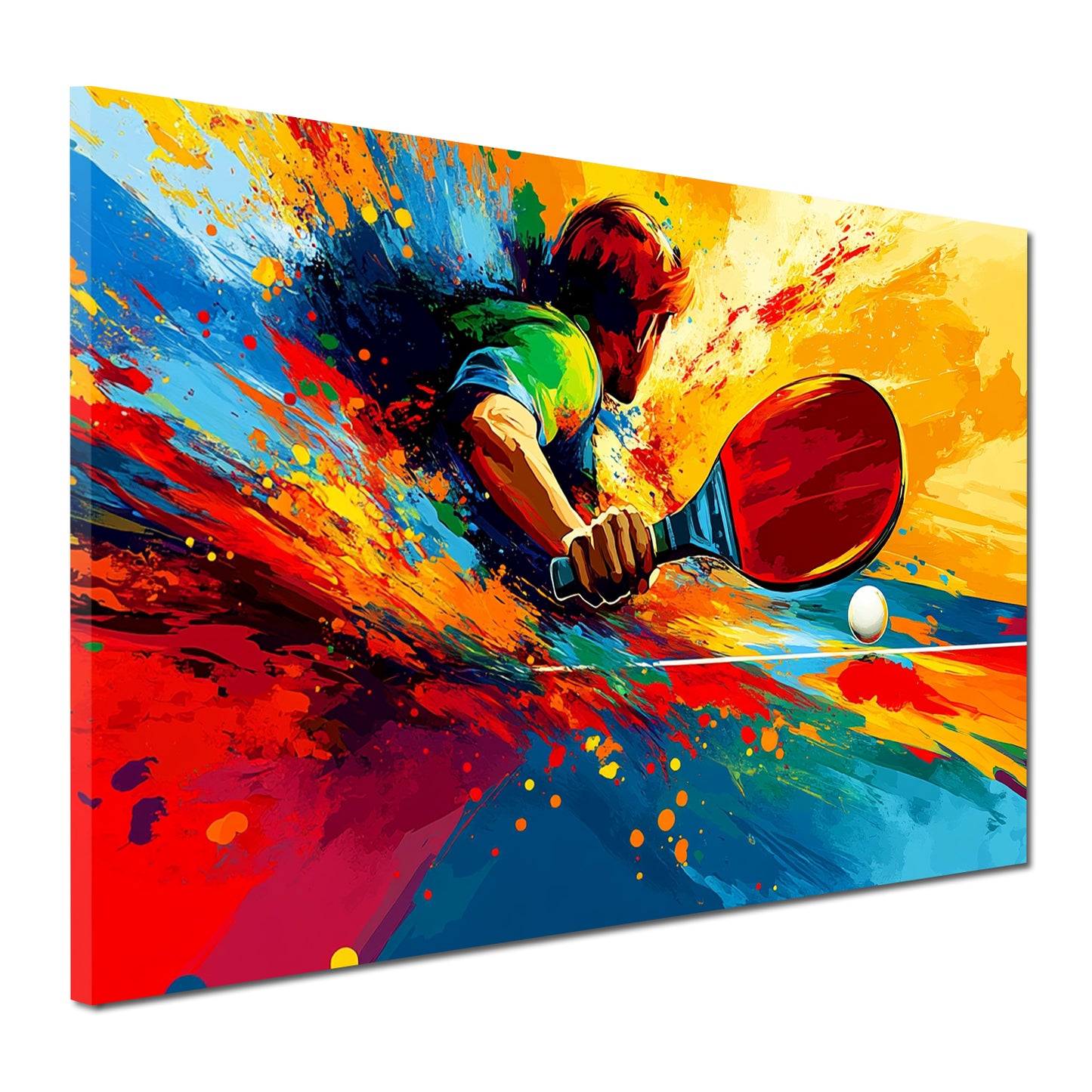 Wandbild Pop Art Tischtennis farbenfroh dynamisch modern