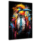 Wandbild Pop Art Vogel im Anzug Dark Mode