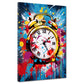 Wandbild Pop Art Wecker Uhr Colour Splash