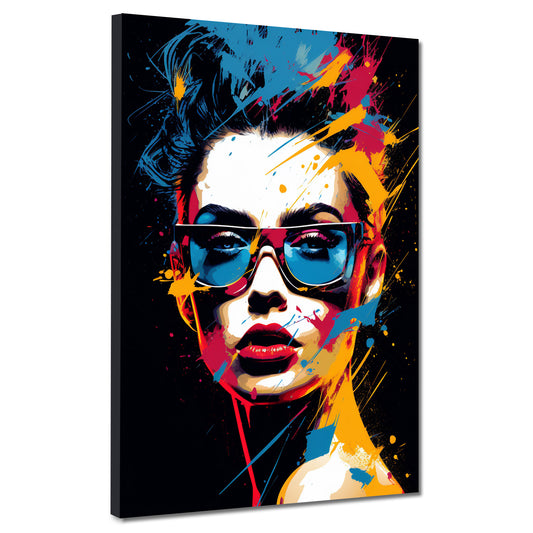 Wandbild Pop Art abstrakt Cool Girl Colour Style