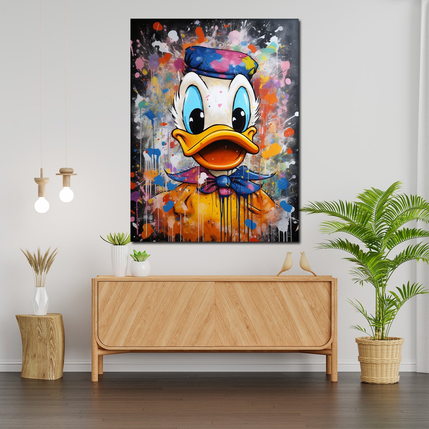 Wandbild Pop Art abstrakt Duck Porträt