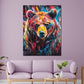 Wandbild Pop Art ausdrucksstarker Bär modern