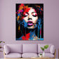 Wandbild Pop Art modern coole Frau Gesicht Splash Colour