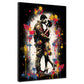 Wandbild Pop Art verliebtes Paar Kuss farbenfroh modern
