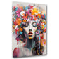 Pop Art Frau im Flower Style – Wandbild