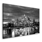 Wandbild Skyline Frankfurt Mainufer Schwarz Weiß modern