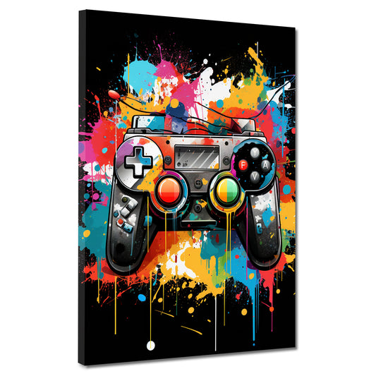 Wandbild Spiel Gamepad Controller Pop Art Style