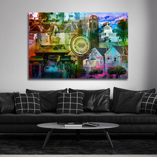 San Francisco USA Chinatown Lombard Street modern Wandbild