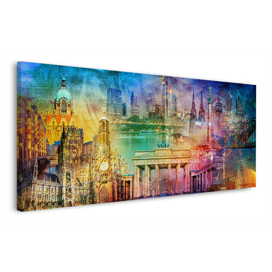 Deutschland Collage Pop Art Architektur Wandbild modern