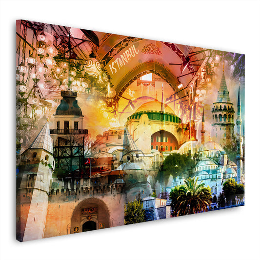 Istanbul Architektur Wahrzeichen Pop Art orientalisch Wandbild