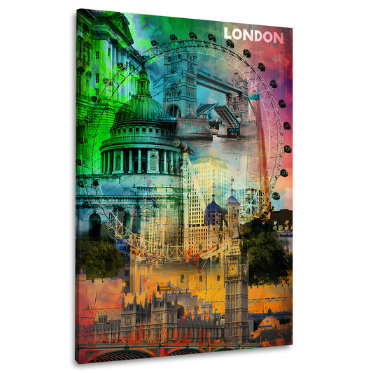 London Pop Art Sehenswürdigkeiten Architektur modern Wandbild