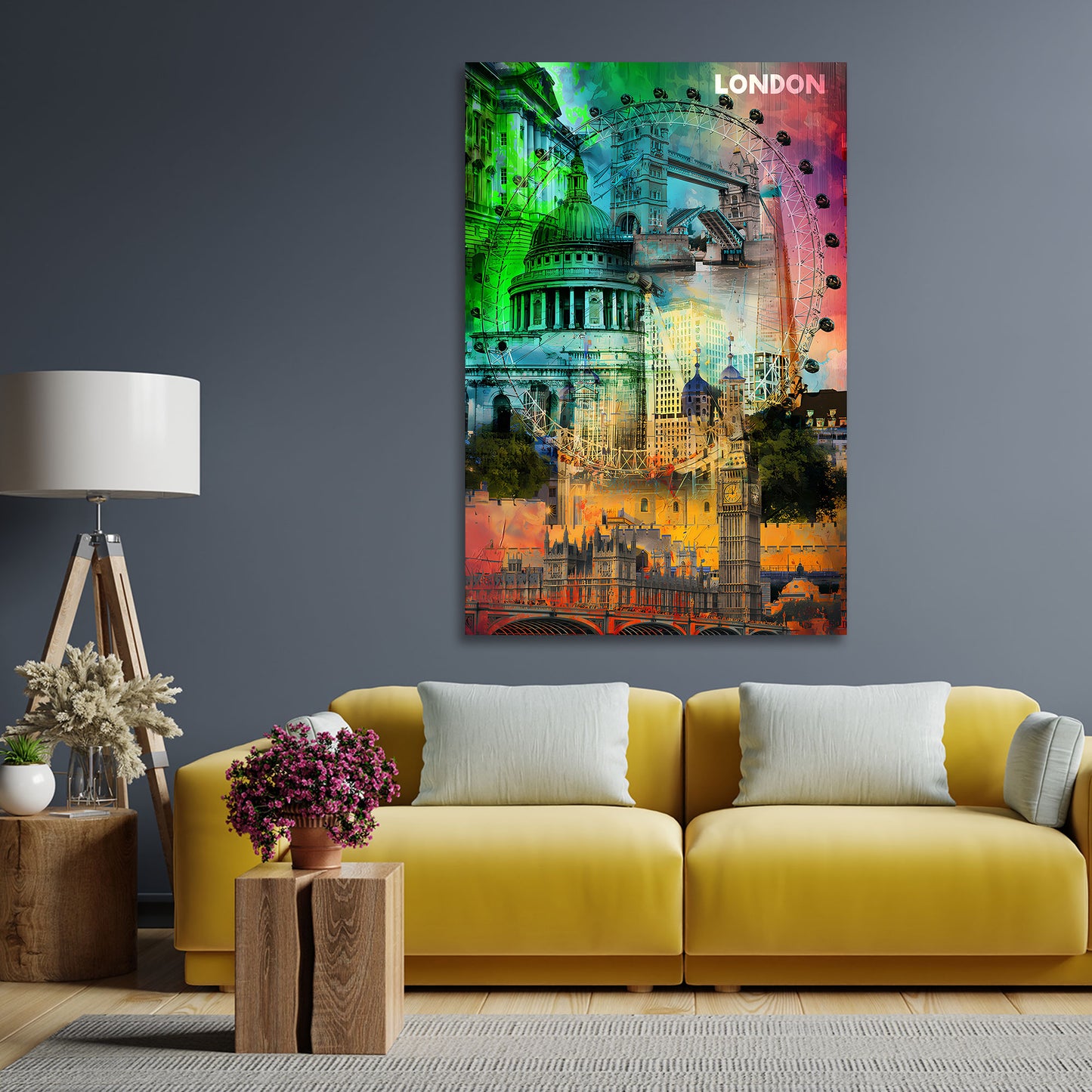 London Pop Art Sehenswürdigkeiten Architektur modern Wandbild