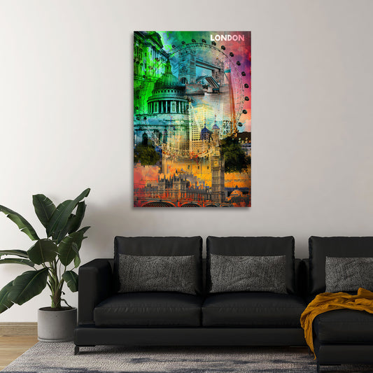London Pop Art Sehenswürdigkeiten Architektur modern Wandbild