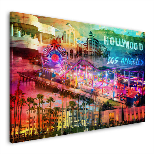 USA Los Angeles Pop Art Hollywood Riesenrad Wandbild