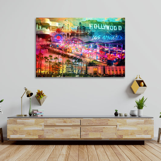 USA Los Angeles Pop Art Hollywood Riesenrad Wandbild