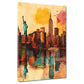 Wandbild Städte New York Pop Art Skyline Freiheitsstatue modern