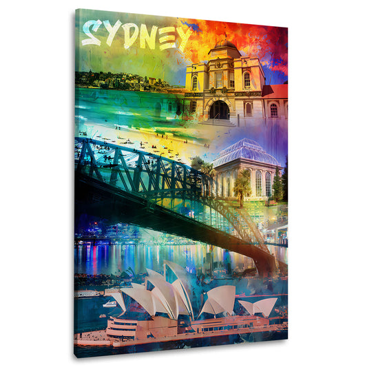 Sydney Oper Strand Brücke Architektur Wandbild