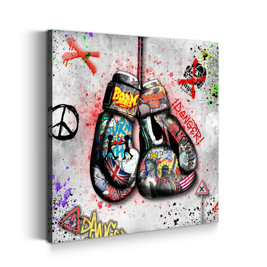 Street Art Boxhandschuhe Wandbild Pop Art
